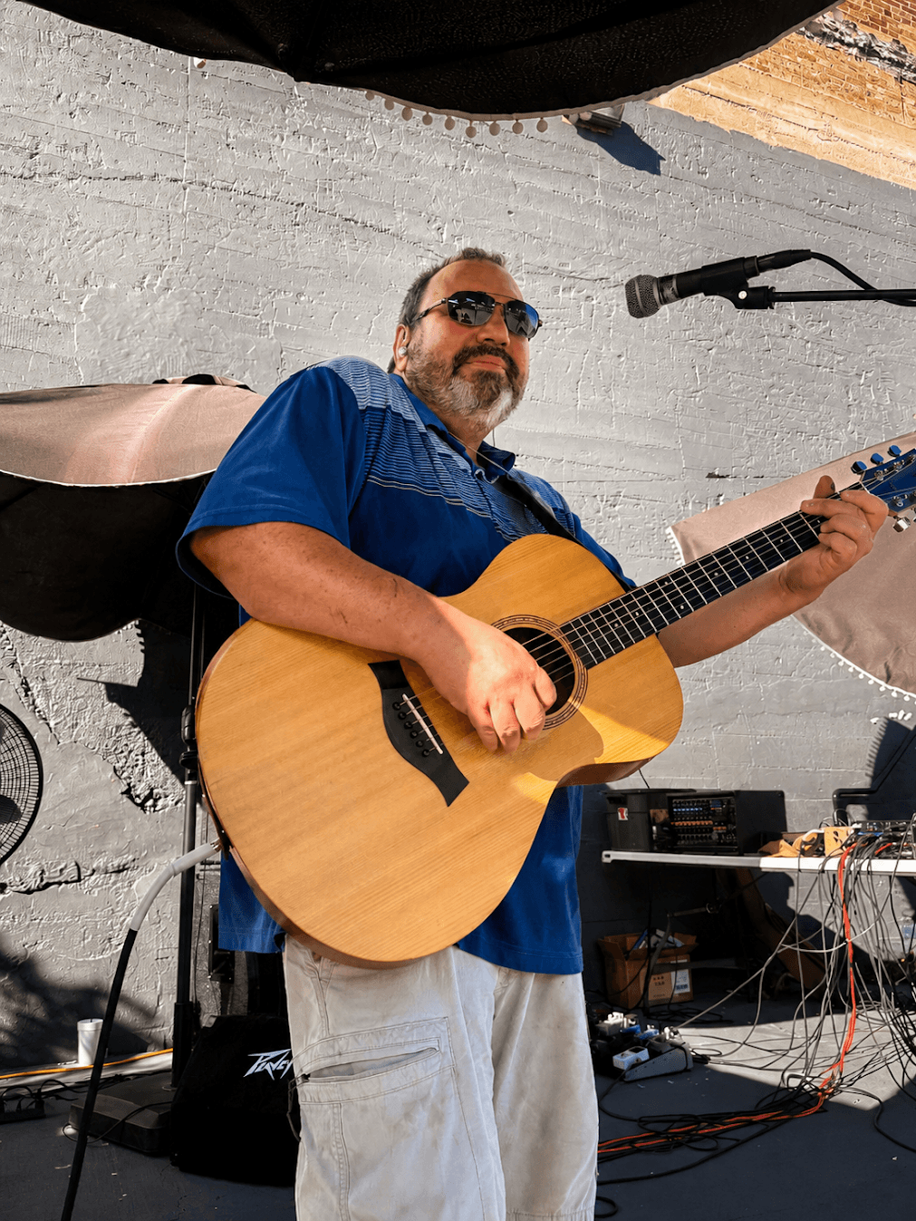 Chuck Ybanez performing with Heritage Road Band